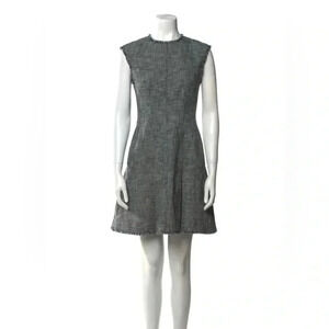 REBECCA TAYLOR Sleeveless Slub Suiting Dress in Grey Tweed / Size 6 /
